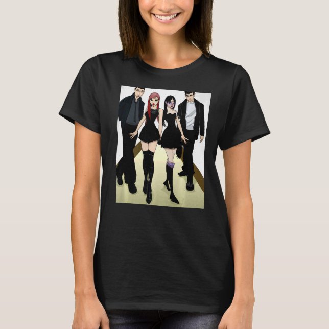 T-shirt Entreprise Goth Goth Clique Friends (Devant)