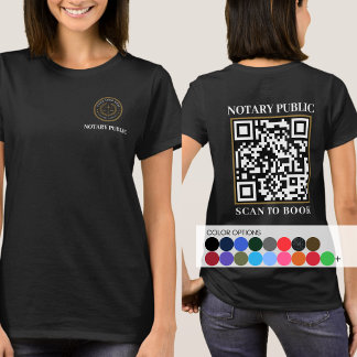 T-shirt Entreprise Noire Professionnelle QR Code Noir