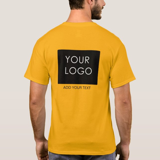 T-shirt Entreprise personnalisable Ajouter Logo Moderne Or (Dos)