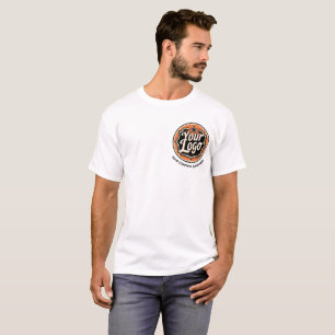 T-shirt Entreprise simple avec logo et texte personnalisés