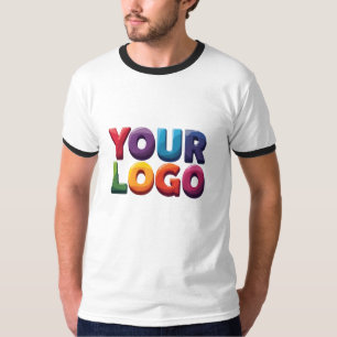T-shirt Entreprise simple avec logo et texte personnalisés