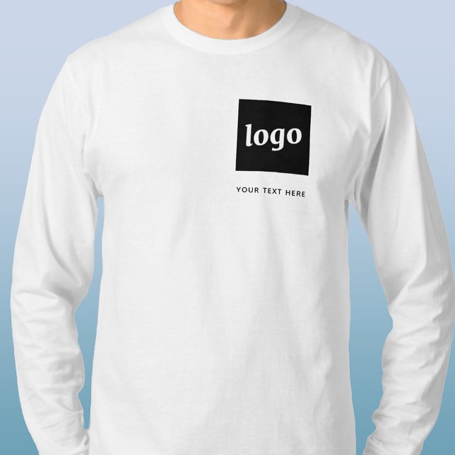 T-shirt Entreprise simple logo et texte (Logo crest and custom text business promotional t-shirt)