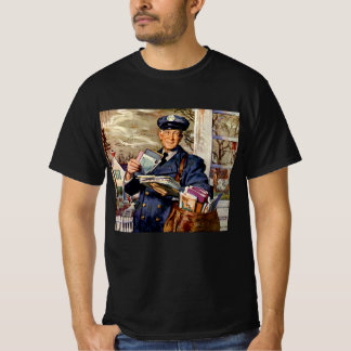 T-shirt Entreprise Vintage, Facteur Livrant du Courrier Le