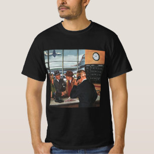 T-shirt Entreprise vintage, personnel au comptoir des serv