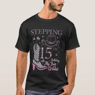 T-shirt Entrer dans mes 15 ans avec mes bottes aux pieds
