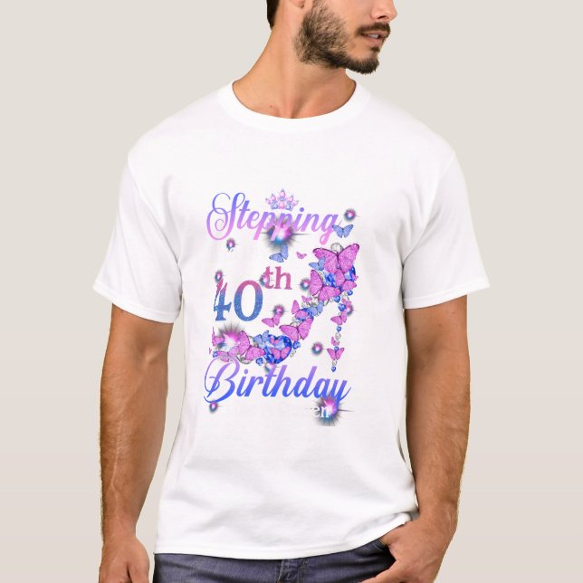T-shirt Entrer dans mon 40e anniversaire (Devant)