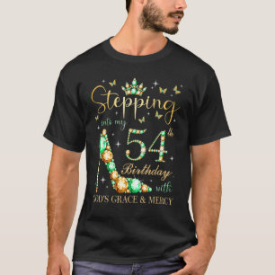 T-shirt Entrer dans mon 54e anniversaire avec la grâce de