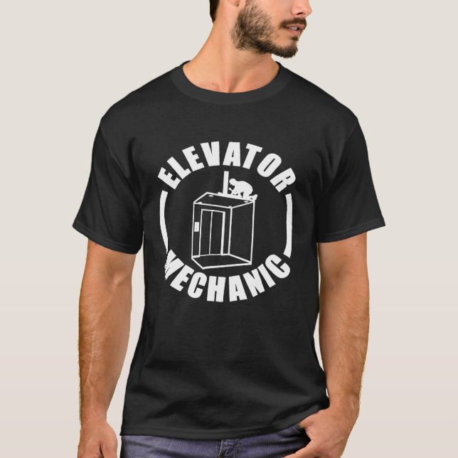 T-shirt Entretien des services mécaniques d'ascenseur (Devant)