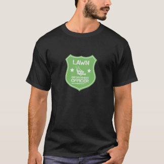 T-shirt Entretien drôle de pelouse d'insigne d'application