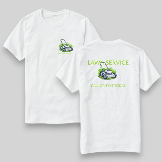 T-shirt Entretien et service professionnel de pelouse vert (Créateur téléchargé)