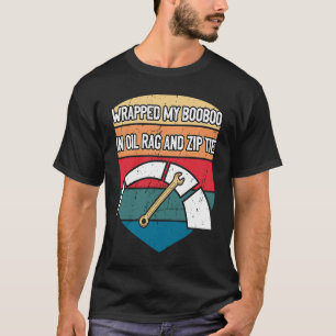 T-shirt Enveloppé dans un chiffon imbibé d'huile et collie