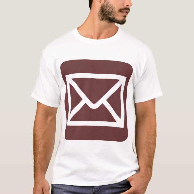 T-shirt Enveloppe Signée - Marron Foncé (Devant)
