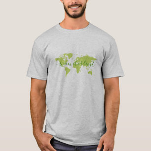 T-shirt Envie de voyager, carte du monde