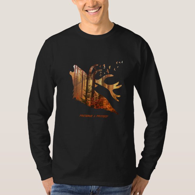 T-shirt Environmental protection and conservation deer for (Devant)