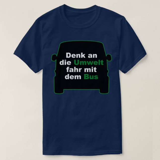 T-shirt Environnement d'autobus Protection de l'environnem (Design devant)