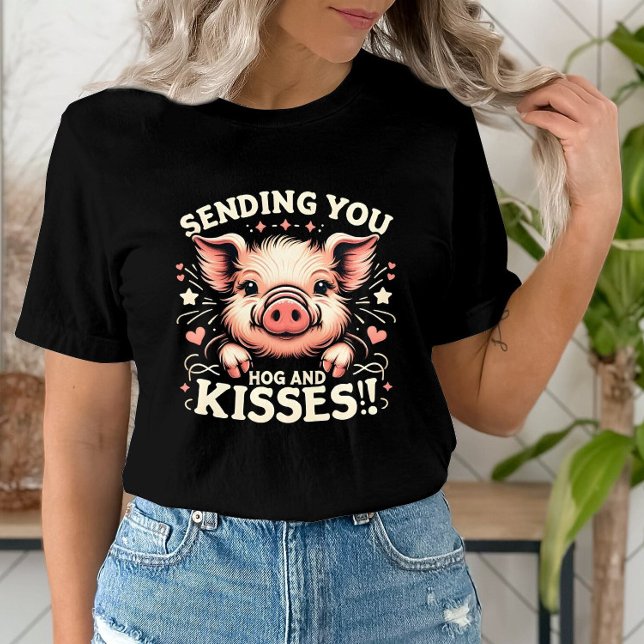T-shirt Envoi de porc et baisers Valentines adorable porc (Créateur téléchargé)