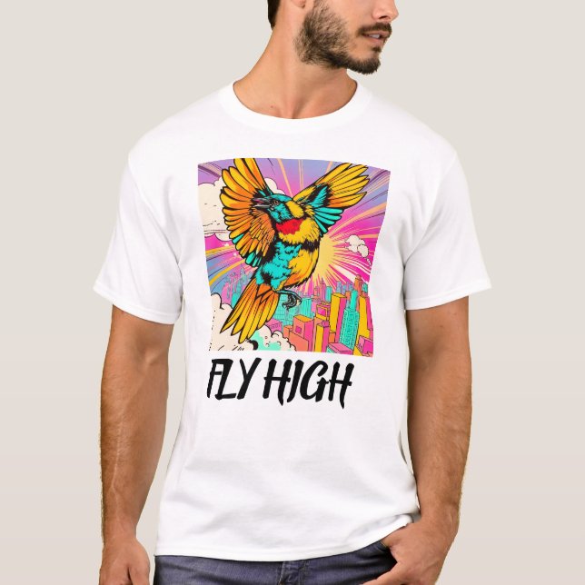T-shirt Envolez-vous : Une Explosion de Couleurs ! (Devant)