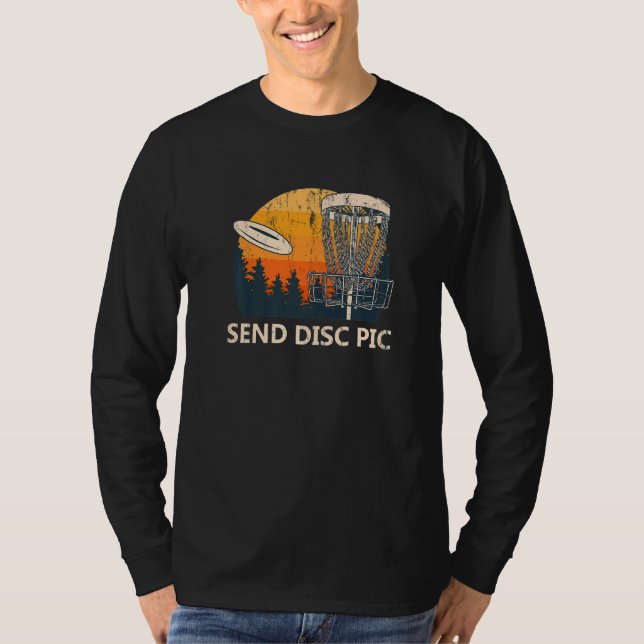 T-shirt Envoyer Disque Pic Golf Golfer Disque Golf Flying  (Devant)