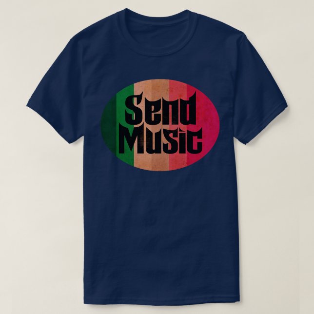 T-shirt Envoyer la musique Vintage (Design devant)