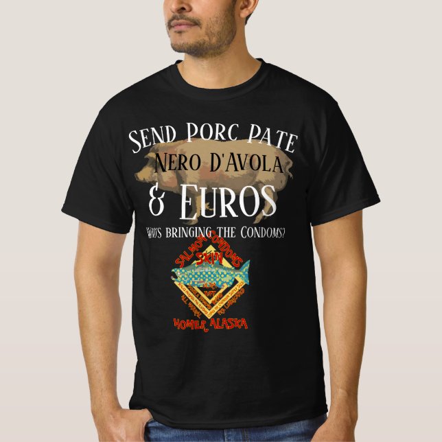 T-shirt Envoyer Porc Pate Nero D'Avola et Euros (Devant)