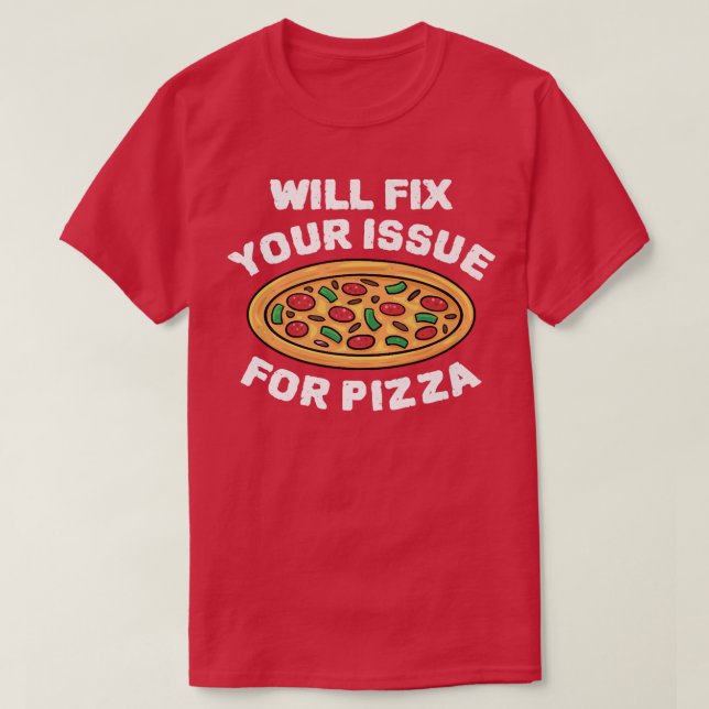 T-shirt Envoyez Votre Problème De Pizza Manger Pizza Itali (Design devant)
