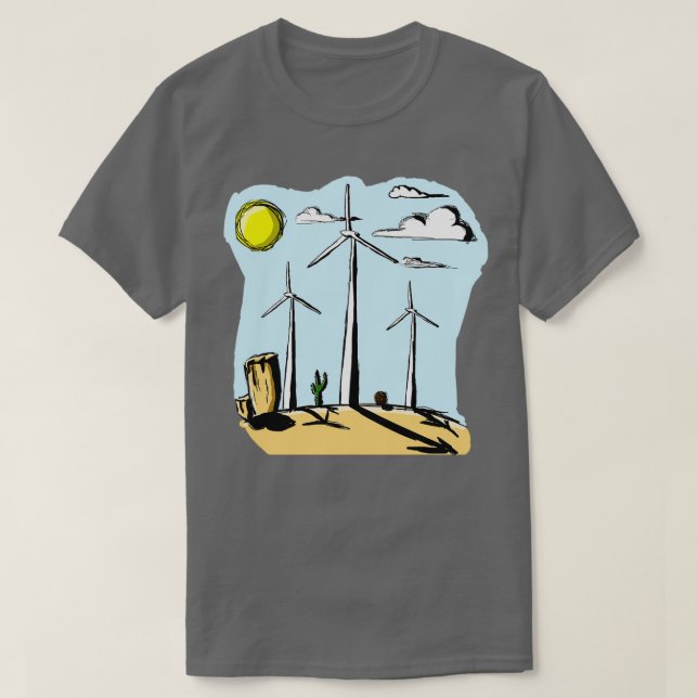 T-shirt éoliennes 3 (Design devant)