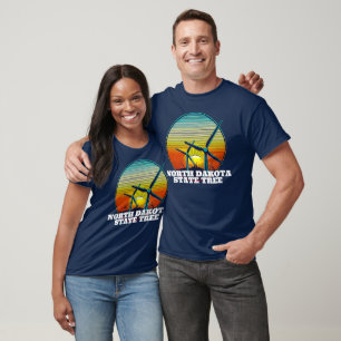 T-shirt Éoliennes drôles d'arbre d'état