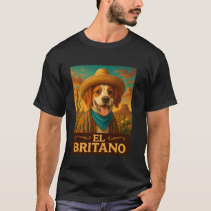 T-shirt Épagneul breton El Britano Cowboy Western Weste
