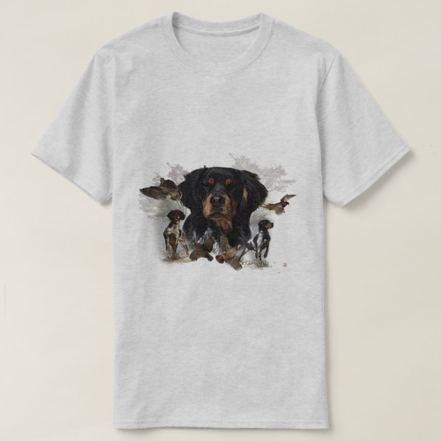 T-shirt Épagneul breton, Passion pour les oiseaux (Design devant)