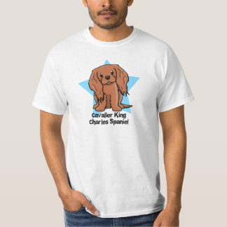 T-shirt Épagneul cavalier rouge du Roi Charles d'étoile de