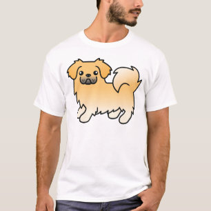 T-shirt Épagneul tibétain faon Chien de dessin animé migno
