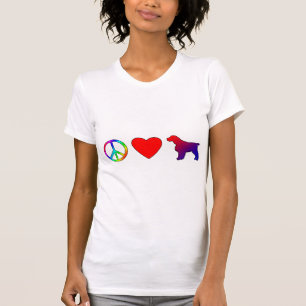 T-shirt Épagneuls de springer anglais d'amour de paix
