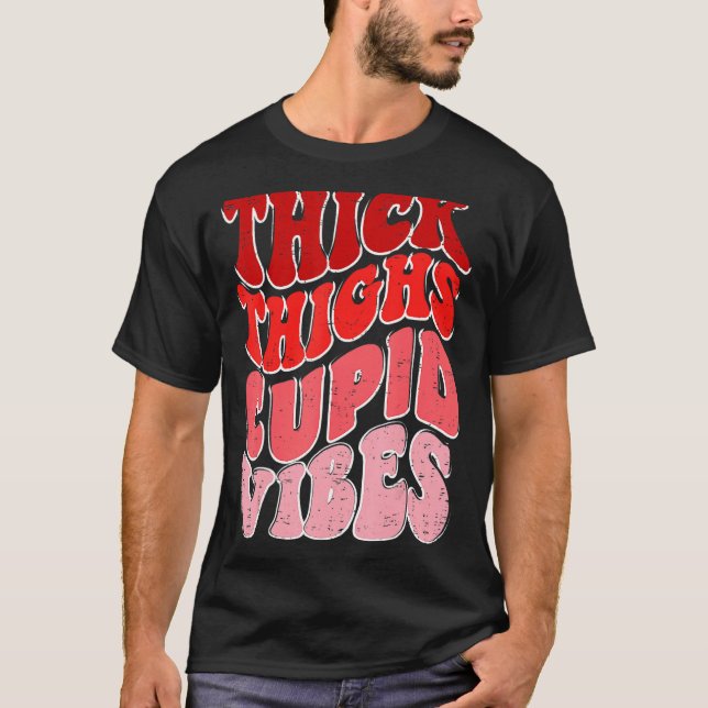 T-shirt Épais Cubes & Vibes Cupidantes Valentines Aimer Cu (Devant)