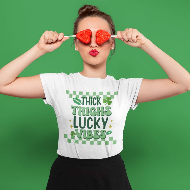 T-shirt Épais cuisses Lucky Vibes St. Patrick's Day (Créateur téléchargé)