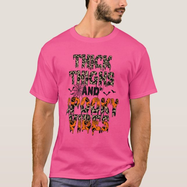 T-shirt Épais Et Vibes Éffrayantes Halloween (Devant)