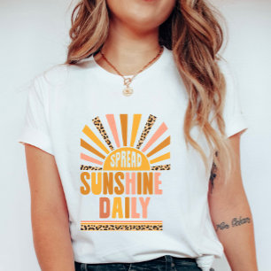 T-shirt Épanouissez le Soleil Quotidien, Retro Été