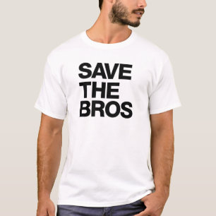 T-shirt Épargnez T des hommes organiques de Bros - blanc