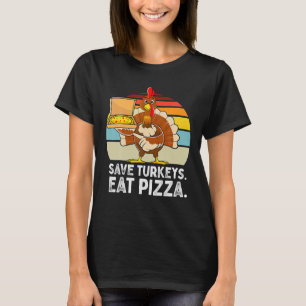 T-shirt Épargnez une dinde mangez de la pizza Thanksgiving