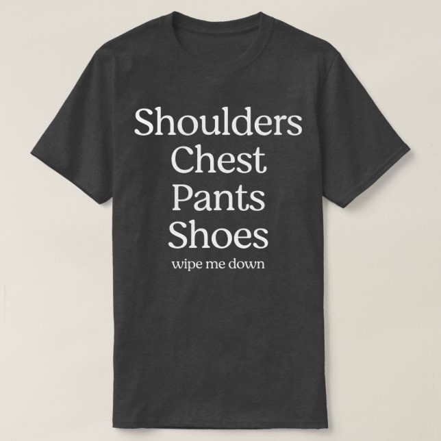 T-shirt Épaules Pantalon poitrine Chaussures (Design devant)