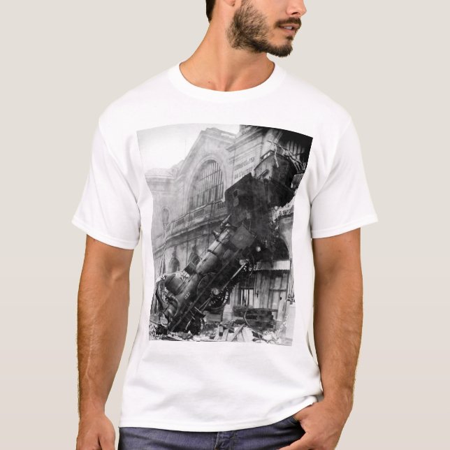 T-shirt Épave ferroviaire à Montparnasse, 1895 (Devant)