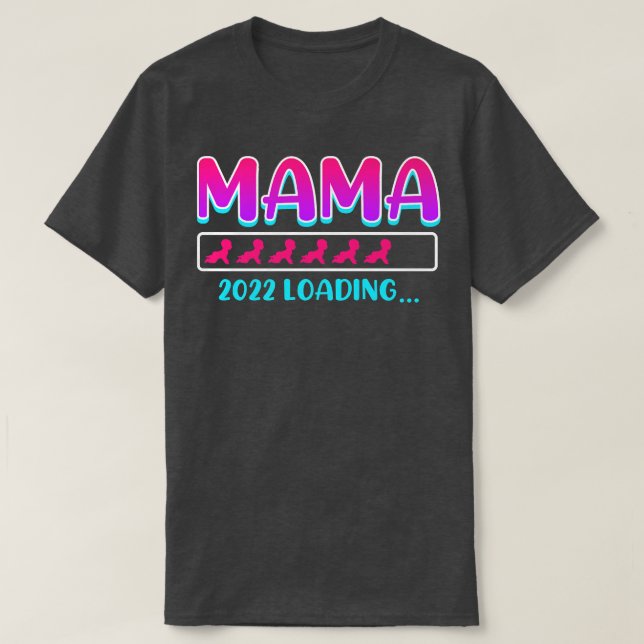 T-shirt Epectant maman 2022 chargement mère Grossesse Preg (Design devant)
