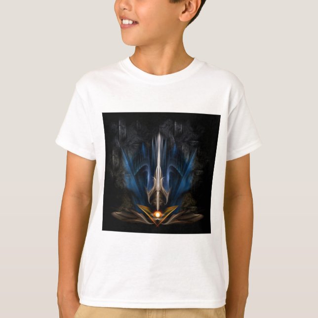 T-shirt Épée de Lumière Art Fractal (Devant)