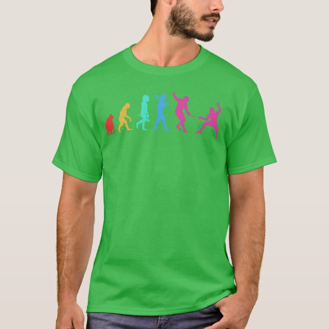 T-shirt Épée de sport drôle Évolution de l'escrimeur Escri (Devant)