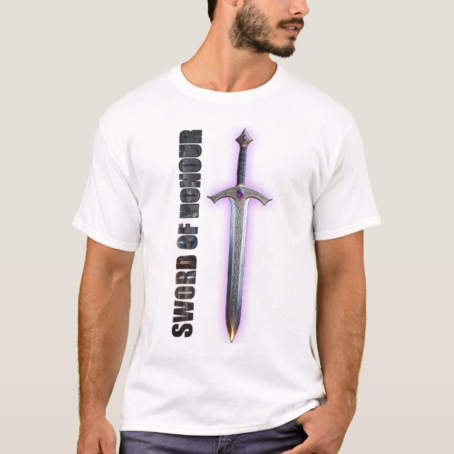 T-shirt Épée d'honneur : Portez l'emblème du courage (Devant)