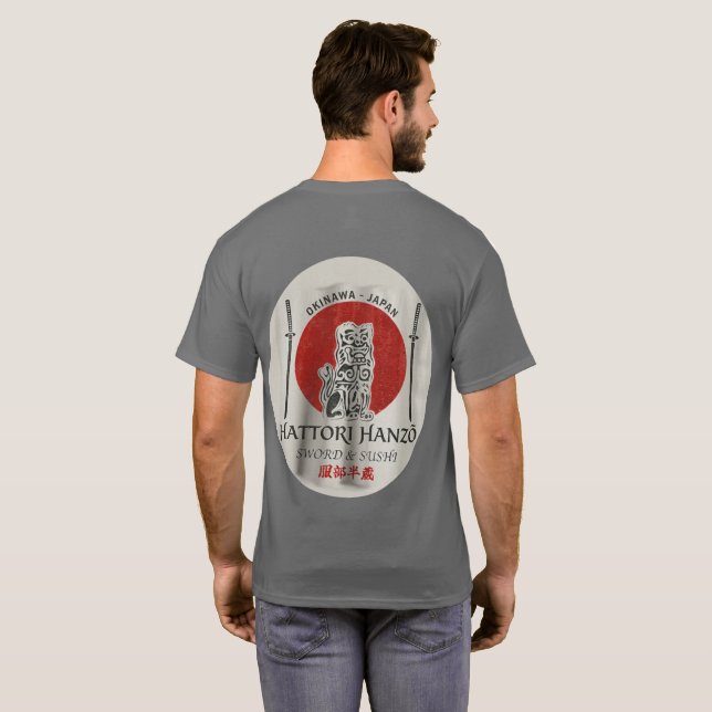 T-shirt Épée et Sushi Hattori Hanzo (Dos entier)