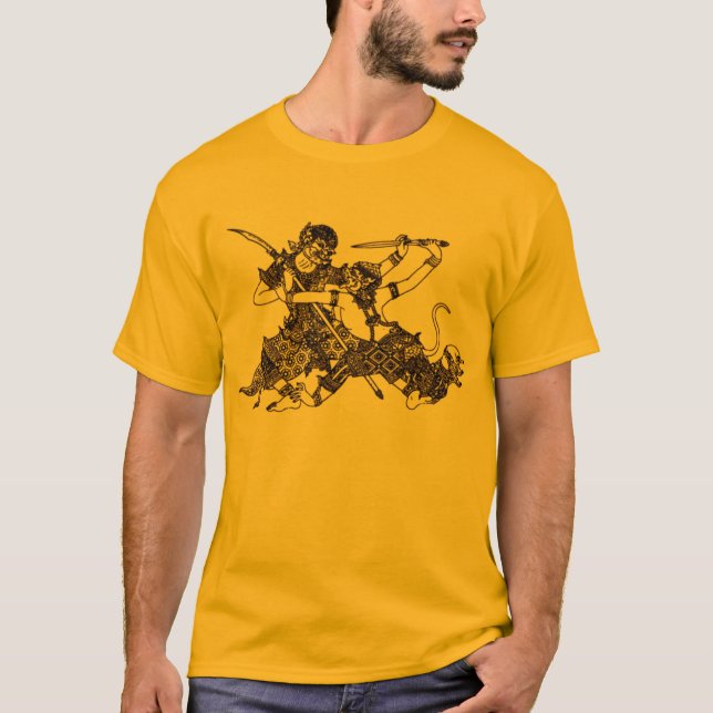 T-SHIRT ÉPÉE INDOUE ASIATIQUE DU SUD DES DIEUX HANUMAN (Devant)