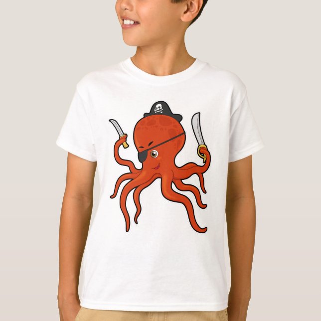 T-shirt Épée Pirate Octopus (Devant)