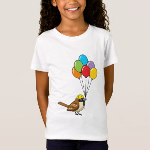 T-Shirt Éperon de caricature mignon avec ballons