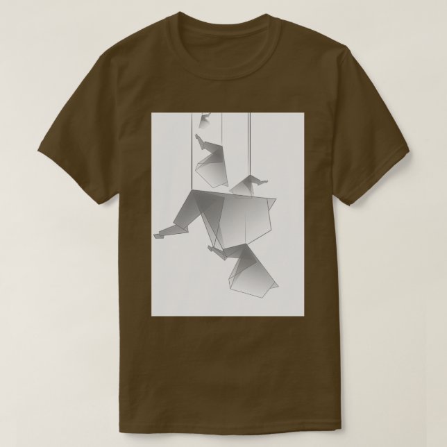 T-shirt Éphants d'Origami blancs (Design devant)