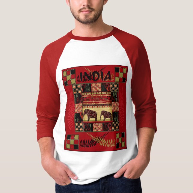 T-shirt Ephapes ethniques disparates en Inde (Devant)